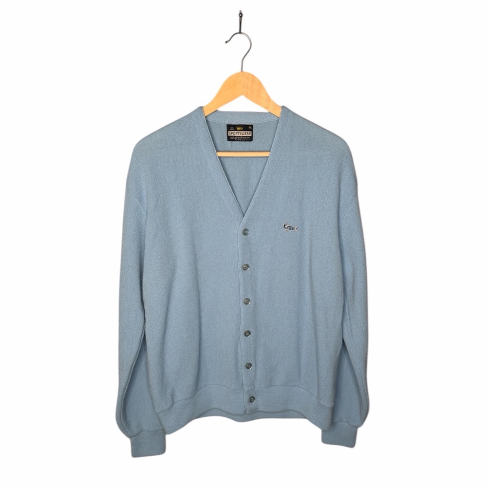 SPORTSWEAR x Vintage 70s Preppy Lacoste Inspired Acrylic Knit Sweater